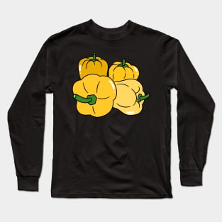 Four Yellow Bell Peppers Long Sleeve T-Shirt